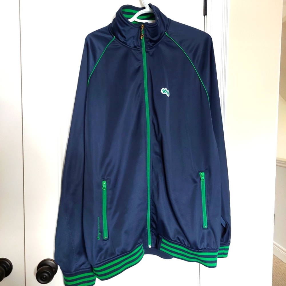 LRG Lifted Research Group Size Large Zip-Up Track Jacket Tree Logo